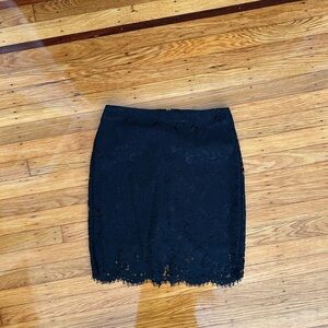 Black Lace Pencil Skirt